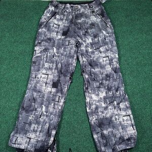 Ride Snowboard Company Mens Medium Black/white Snowboard Pants~Waterproof